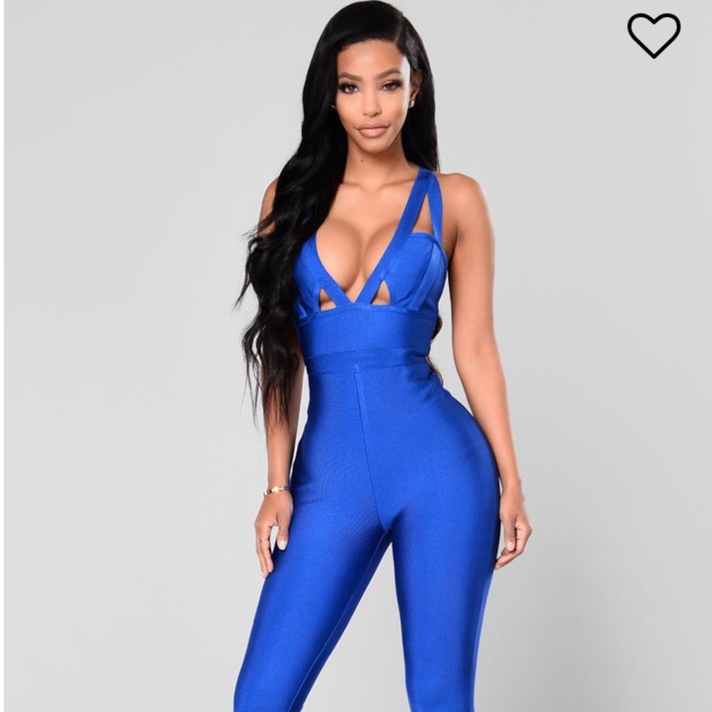 Fashion Nova shiva jumpsuit - Royal blue